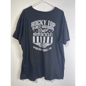 HARLEY DAVIDSON Pigeon Forge Rocky Top TN Short Sleeve Mens XXL 2XL Black